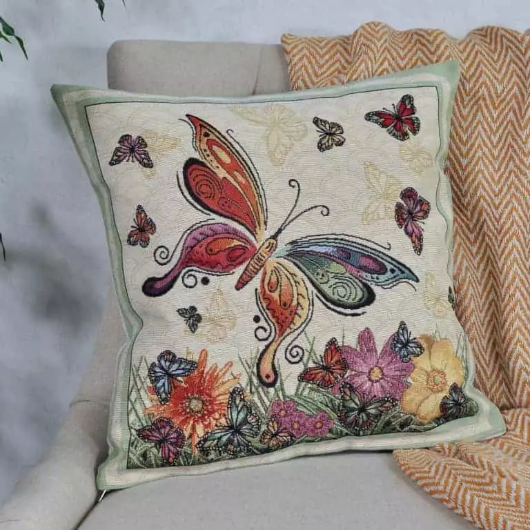 Pagalvės užvalkalas Drugeliai rėmelyje, Butterflies in frame cushion cover