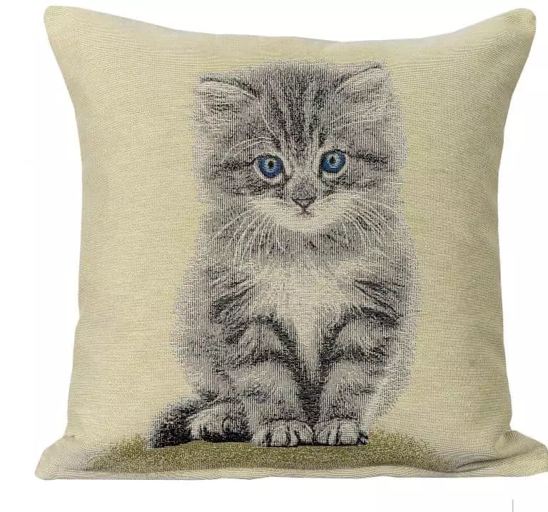 Pagalvės užvalkalas Mėlynakis kačiukas, Cushion Cover Blue Kitten