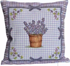 Pagalvės užvalkalas Levandų puokštė rėmelyje, Cushion Cover Lavender Bouquet In The Frame