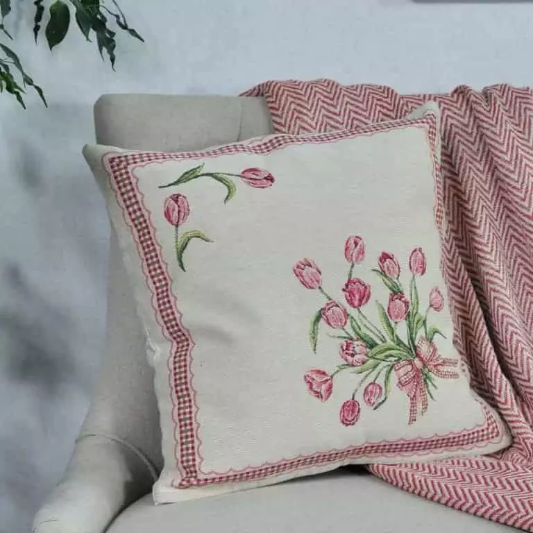 Pagalvės užvalkalas Rožinės tulpės, Cushion Cover Pink Tulips