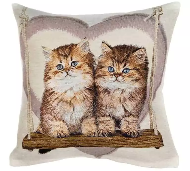 Pagalvės užvalkalas Kačiukai ant supynių, Cushion Cover Kittens On The Swing