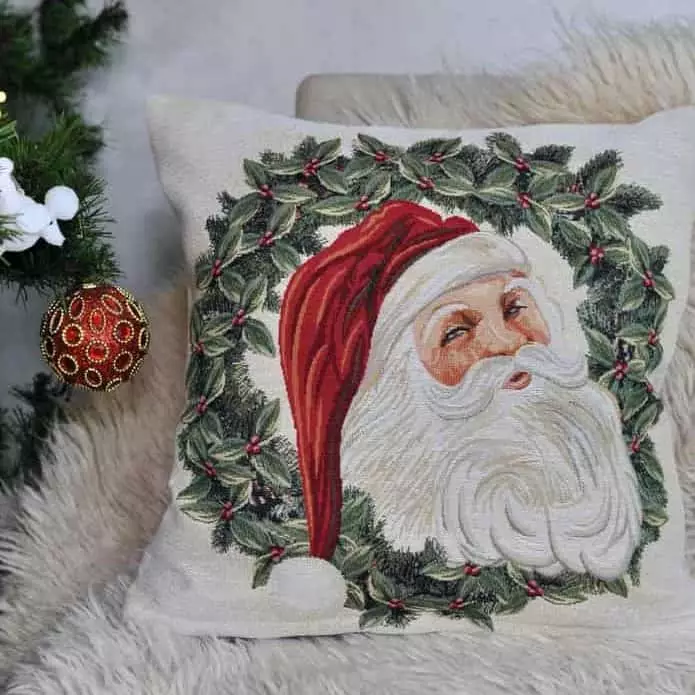 Kalėdinis pagalvėlės užvalkalas Kalėdų senelis