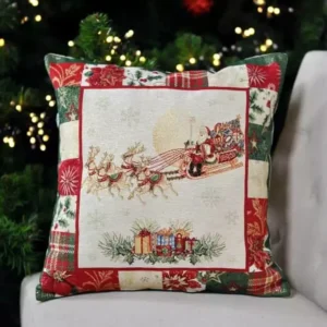 Kalėdinis pagalvėlės užvalkalas Skriejantys elniai