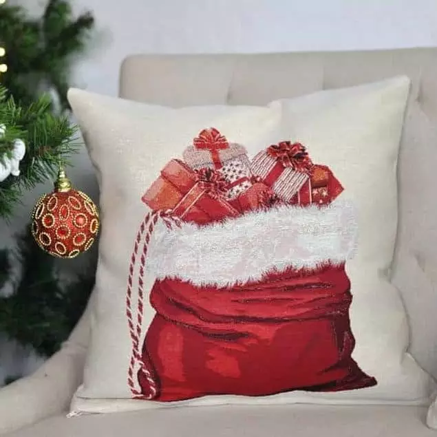 Kalėdinis pagalvėlės užvalkalas Dovanų maišas