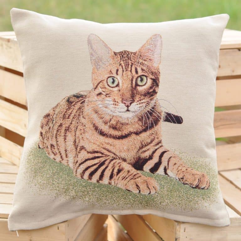 Dekoratyvinės pagalvėlės užvalkalas Bengalijos katė