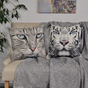Pagalvių užvalkalų rinkinys Katė ir tigras, Cushion Cover Cat And Tiger