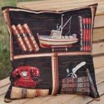 Pagalvės užvalkalas Knygos ir laivas, Books and Boat cushion cover