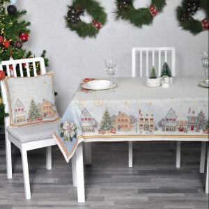 Kalėdinė staltiesė Kalėdų miestelis