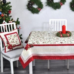 Kalėdinė staltiesė Kalėdų uogos