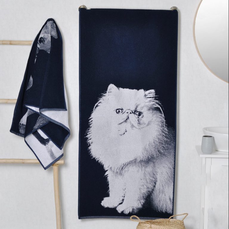 Medvilninis vonios rankšluostis Persų katė, Cotton Towel Persian Cat
