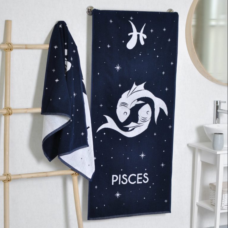 Rankšluostis Zodiakas Žuvys, Cotton Towel Zodiac Pisces