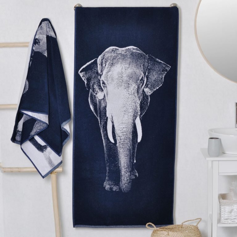 Medvilninis vonios rankšluostis Dramblys, Cotton Towel Elephant