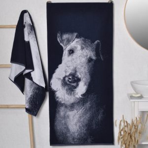 Medvilninis rankšluostis Erdelterjeras, Cotton Towel Airedale Terrier