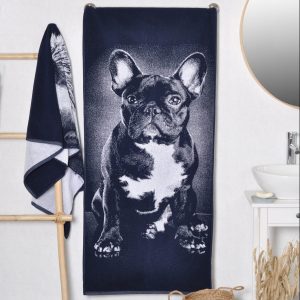 Medvilninis rankšluostis Prancūzų buldogas, Cotton Towel French Bulldog