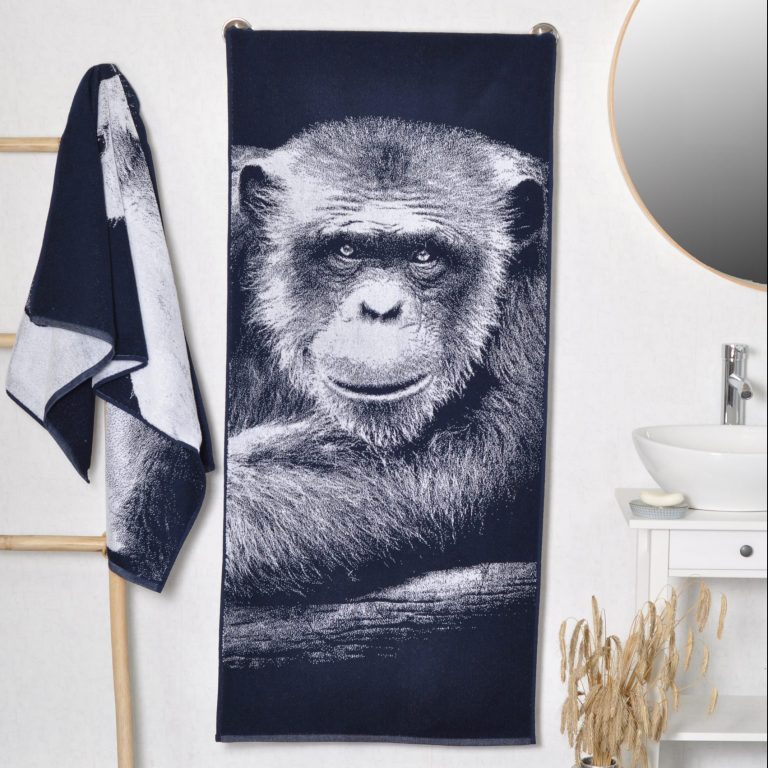 Medvilninis vonios rankšluostis Beždžionė