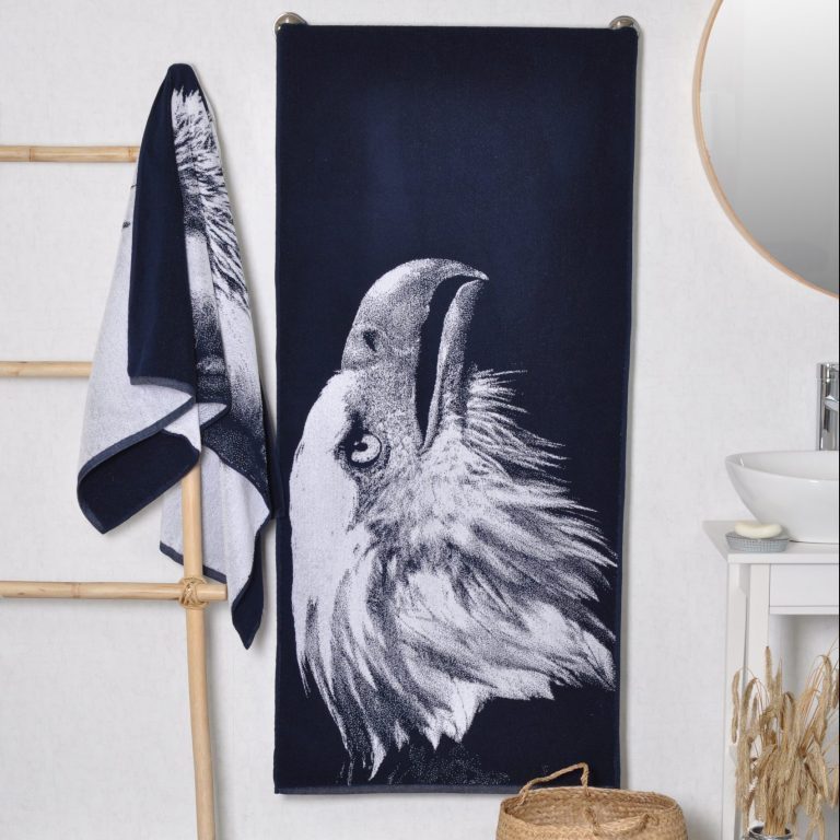 Medvilninis vonios rankšluostis Erelis, Cotton Towel Eagle