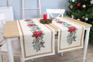 Kalėdinis Stalo takelis Žiemos Girlianda, gobelinis stalo takelis, stalo dekoras, kaledinis stalo dekoras, sventinis stalo dekoras