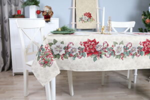 Kalėdinė Stalo staltiese Auksinės Šventės, gobelinis stalo takelis, stalo dekoras, kaledinis stalo dekoras, sventinis stalo dekoras