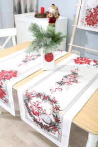 Kalėdinis stalo 
takelis Žiema, kaledinis stalo dekoras, namų dekoras, iskritinis stalo dekoras, sventinis stalo dekoras, kaledu dovana.