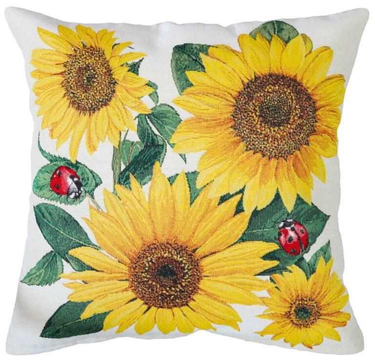 Pagalvės užvalkalas su saulėgrąža, užvalakalas us boruže, pagalvėlė su gėlėmis, namų dekoras su saulegrazomis, pillow with sunflower, sunflower gift