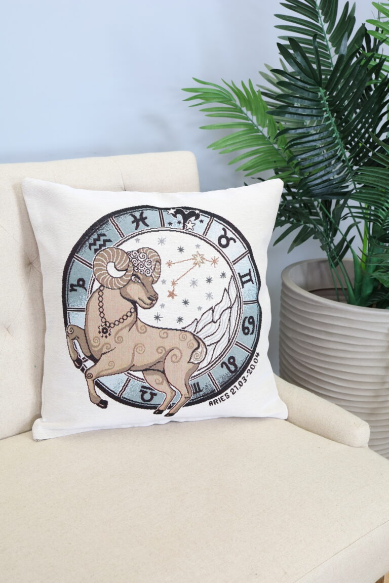 dvipusis pagalves uzvalkalas zodiakas avinas, zodiac Aries, pillow cover with Aries,