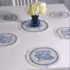 Round table placemat Blue dancers