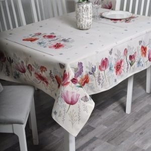 Jacquard tablecloth Flower garden
