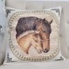 Cushion cover Horse family