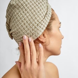 Waffle gray Colors head towel