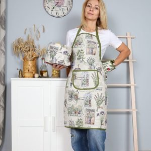 Kitchen apron Green lavender