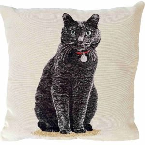 Cushion cover Black cat