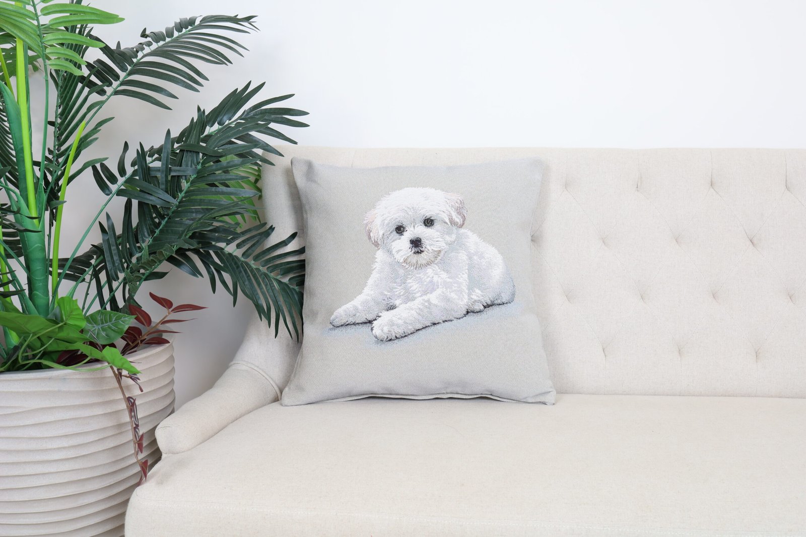 Double-sided cushion cover Maltese bichon - Image 7