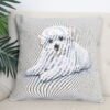 Double-sided cushion cover Maltese bichon