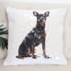 Double-sided cushion cover Miniature pinscher