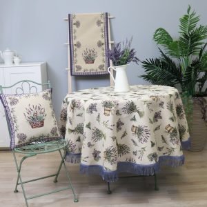 Round tablecloth Traditional lavender