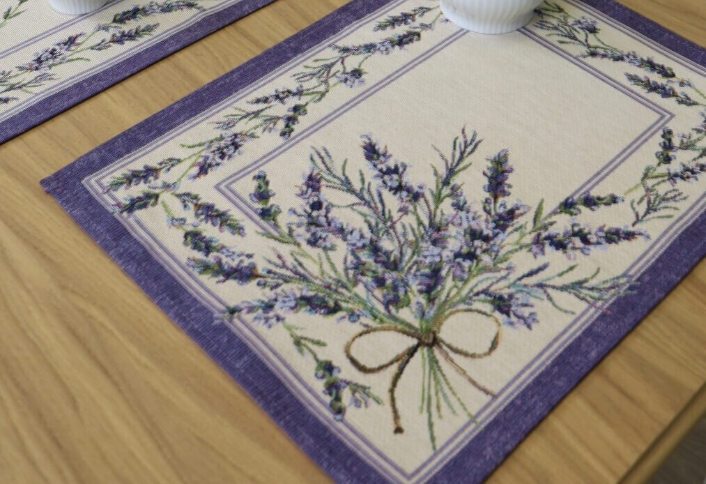 Table placemat Lavenders, home dining room decor