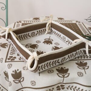 Duoninė rudos tulpės, namų valgamojo dekoras, Bread basket Brown tulips, home dining decor