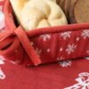 Duoninė raudonos snaigės, namų valgamojo dekoras, Bread basket Red snowflakes, home dining room decor