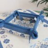 Duoninė mėlynos snaigės, namų valgamojo dekoras, Bread basket Blue snowflakes, home dining decor