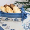 Duoninė mėlynos snaigės, namų valgamojo dekoras, Bread basket Blue snowflakes, home dining decor