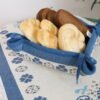 Duoninė mėlynos snaigės, namų valgamojo dekoras, Bread basket Blue snowflakes, home dining decor