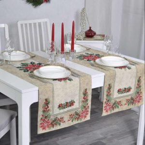 Christmas table track Christmas Flower