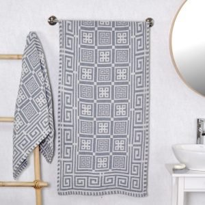 Line towel Blue White Patterns
