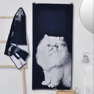 Cotton bath towel Persian Cat