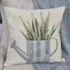 Cushion cover Cactus in a watering can
