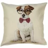 Cushion cover Russell Terrier with glasses