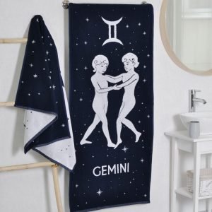 Cotton bath towel Zodiac Gemini