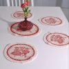 Round table placemat Red dancers