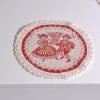 Round table placemat Red dancers