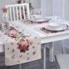 Stalo takelis Geliu asorti, Table runner Flower assortment, home dining table decor